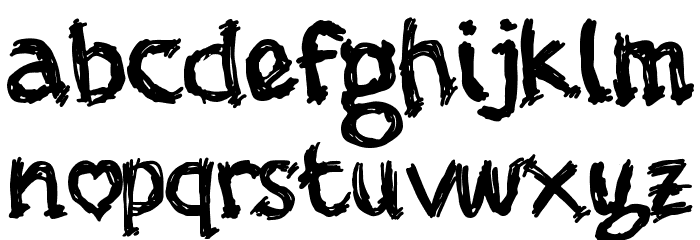 brusher Font LOWERCASE