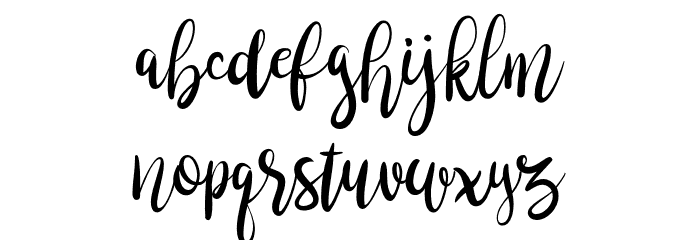 brushgyo Font LOWERCASE