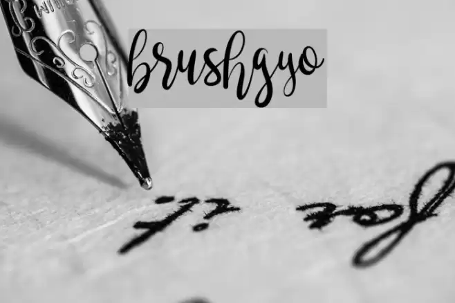 brushgyo Font examples