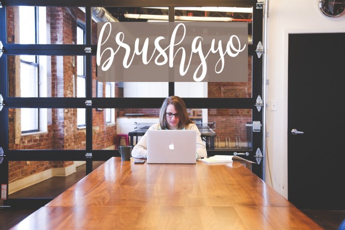 brushgyo Font examples