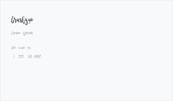 brushgyo Business Card