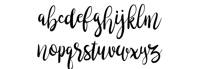 brushgyo Font LOWERCASE