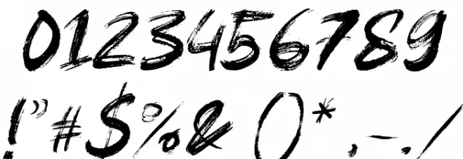 brushield Italic Font OTHER CHARS