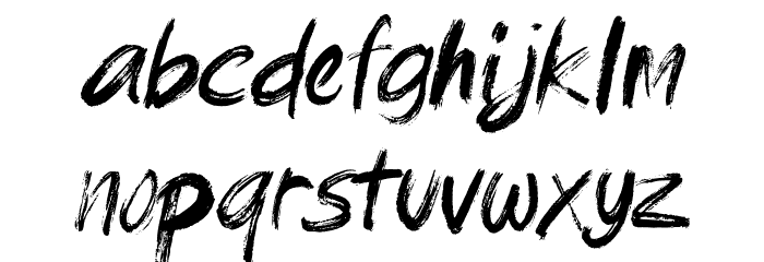 brushield Italic Font LOWERCASE