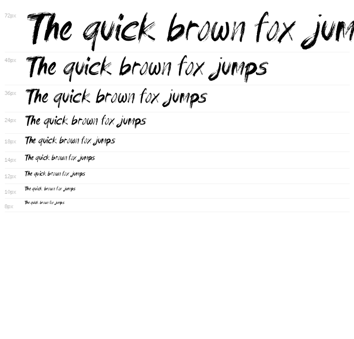 brushield Italic Waterfall