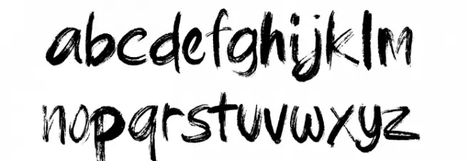 brushield Font LOWERCASE