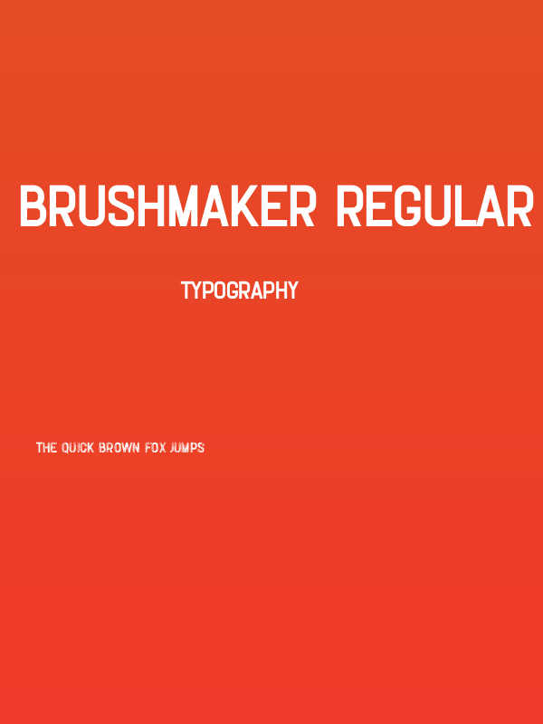 brushmaker Regular Poster