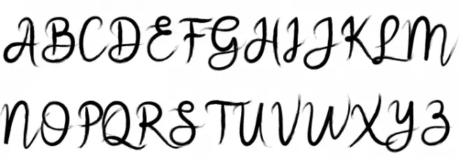 brushnyoe Schriftart Groß