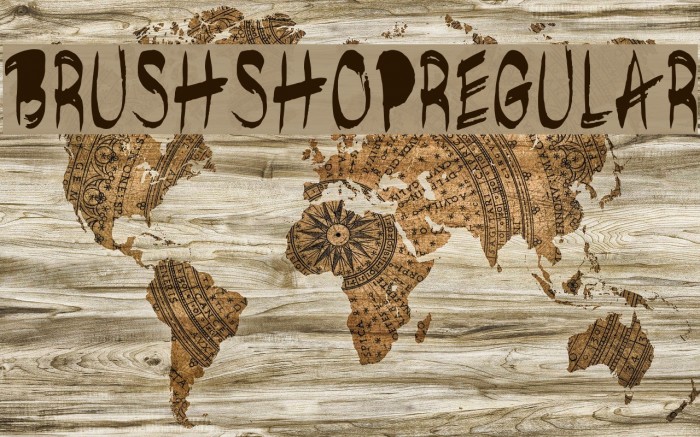 brushshopregular Font examples