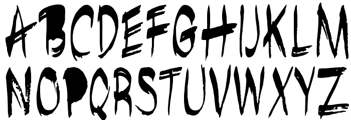 brushshopregular Font LOWERCASE