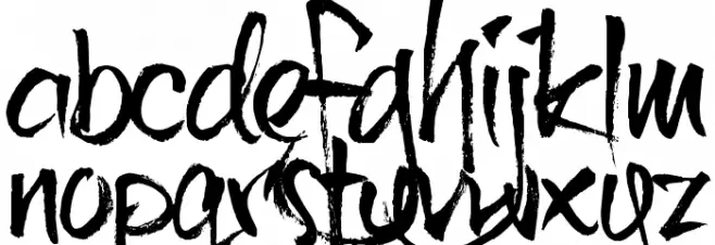 brushtip-C फ़ॉन्ट लोअरकेस
