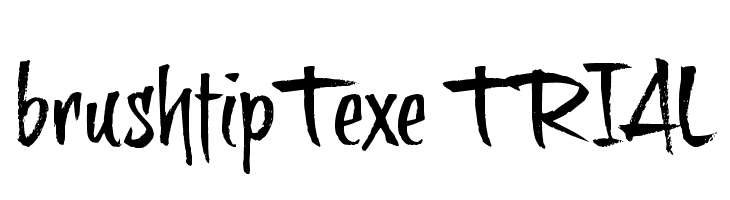 brushtipTexe TRIAL  Free Fonts Download