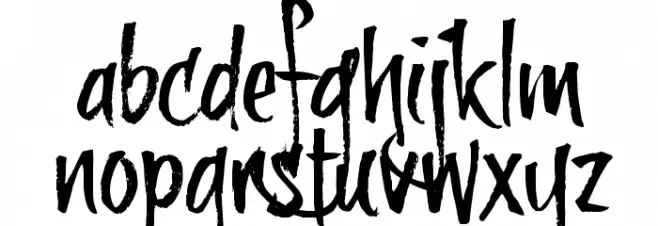 brushtipTexe TRIAL フォント 小文字