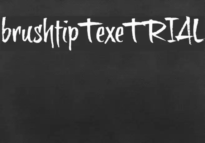 brushtipTexeTRIAL Font examples