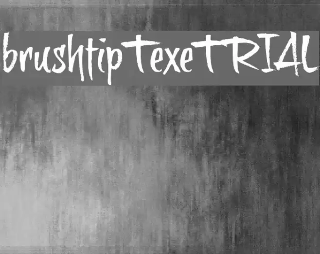 brushtipTexeTRIAL Font examples