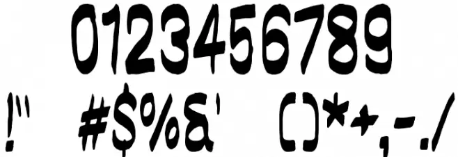 brushwall regular Font OTHER CHARS