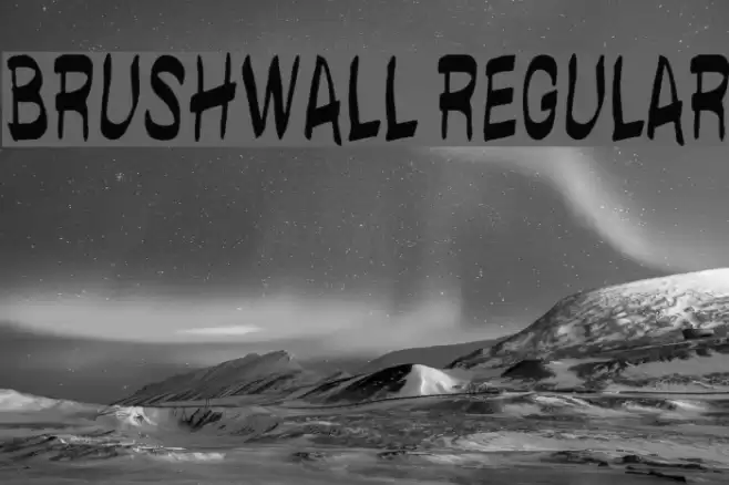brushwall regular Font examples