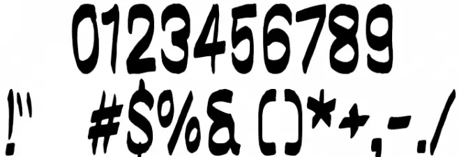 brushwallregular Font OTHER CHARS