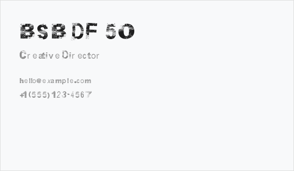 BSB DF 50 Business Card