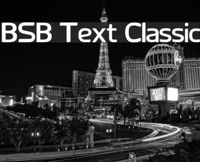 BSB Text Classic Font examples