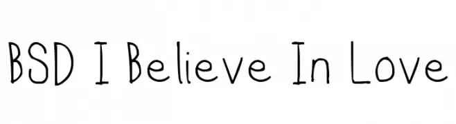BSD I Believe In Love  フリーフォントのダウンロード