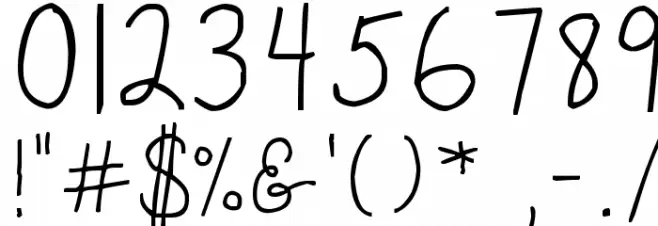 BSD I Believe In Love Font OTHER CHARS