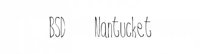 BSD  Nantucket  नि: शुल्क फ़ॉन्ट्स डाउनलोड
