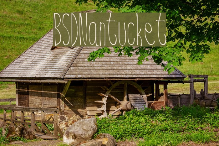 BSD Nantucket Font examples