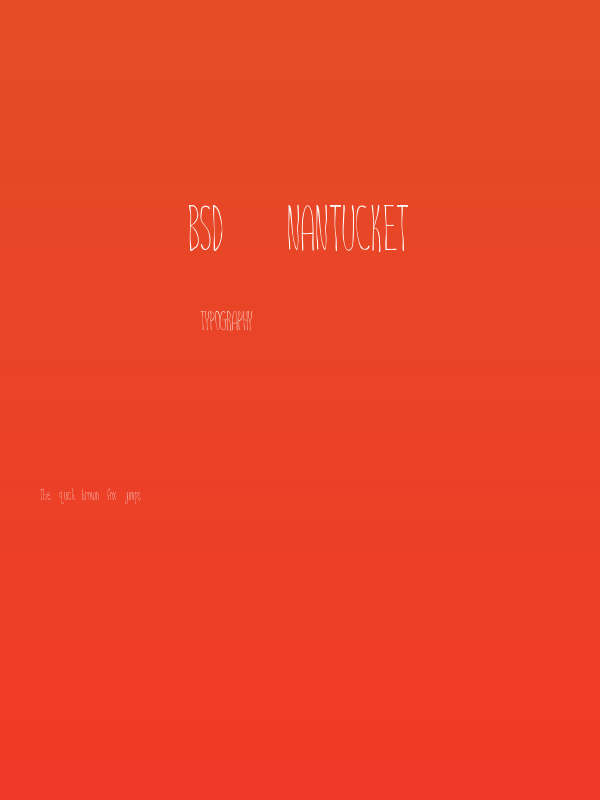 BSD  Nantucket Poster