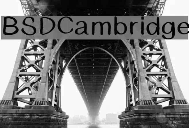 BSDCambridge Font examples