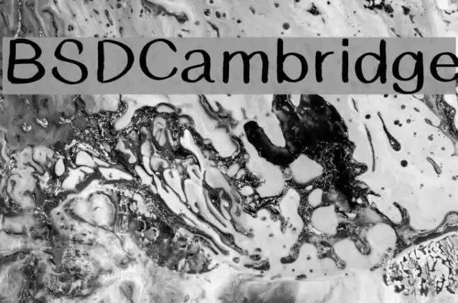 BSDCambridge Font examples
