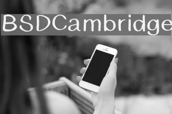 BSDCambridge Font examples