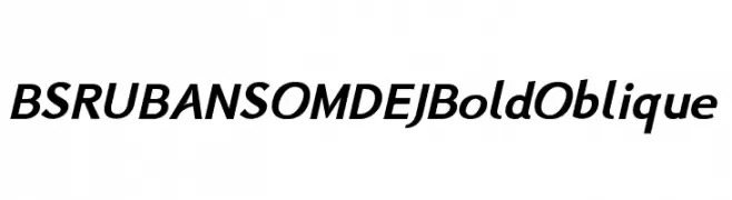 BSRU BANSOMDEJ Bold Oblique  Free Fonts Download