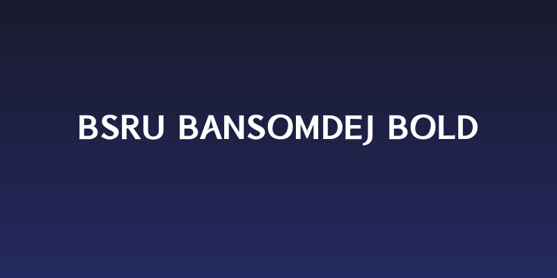 BSRU BANSOMDEJ Bold Social Header