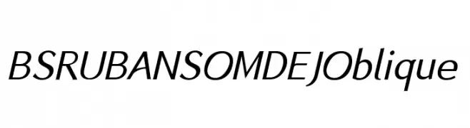 BSRU BANSOMDEJ Oblique  Free Fonts Download