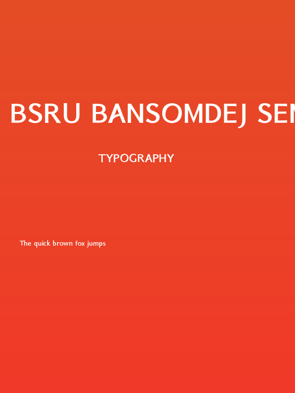 BSRU BANSOMDEJ SemiBold Poster