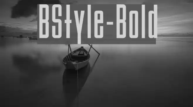 BStyle-Bold Font examples