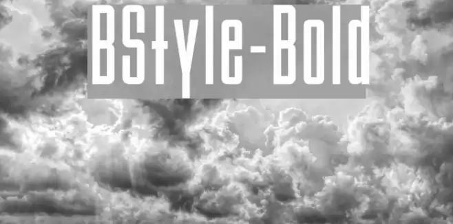 BStyle-Bold Font examples