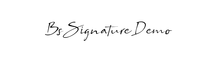 Bs Signature Demo  免费字体下载