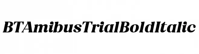 BT Amibus Trial Bold Italic  Fuentes Gratis Descargar