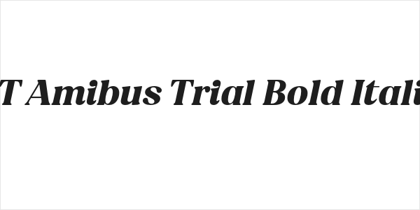 BT Amibus Trial Bold Italic Logo