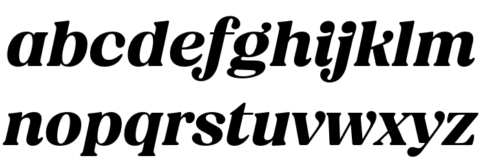 BT Amibus Trial Bold Italic Font LOWERCASE