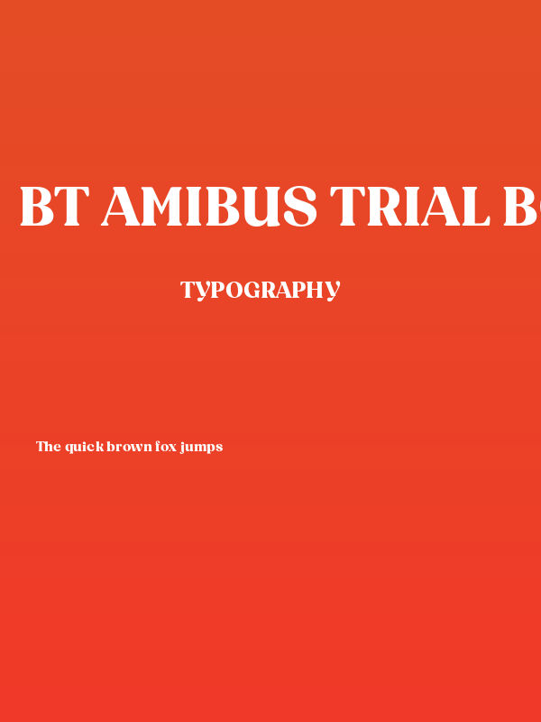 BT Amibus Trial Bold Poster