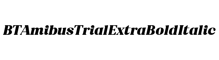 BT Amibus Trial ExtraBold Italic  免费字体下载