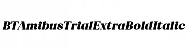 BT Amibus Trial ExtraBold Italic  नि: शुल्क फ़ॉन्ट्स डाउनलोड