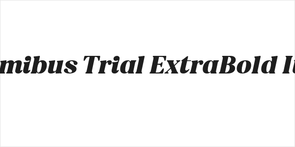 BT Amibus Trial ExtraBold Italic Logo