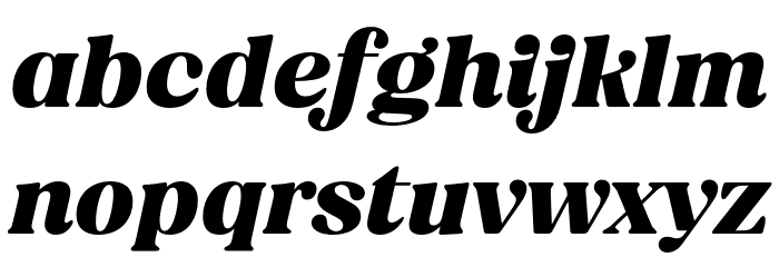 BT Amibus Trial ExtraBold Italic Font LOWERCASE