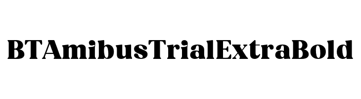 BT Amibus Trial ExtraBold  Скачать бесплатные шрифты