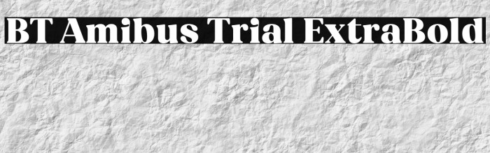 BT Amibus Trial ExtraBold Example 1