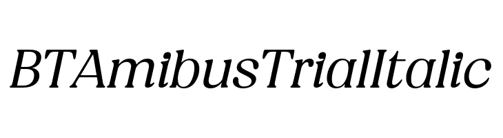 BT Amibus Trial Italic  Frei Schriftart Herunterladen
